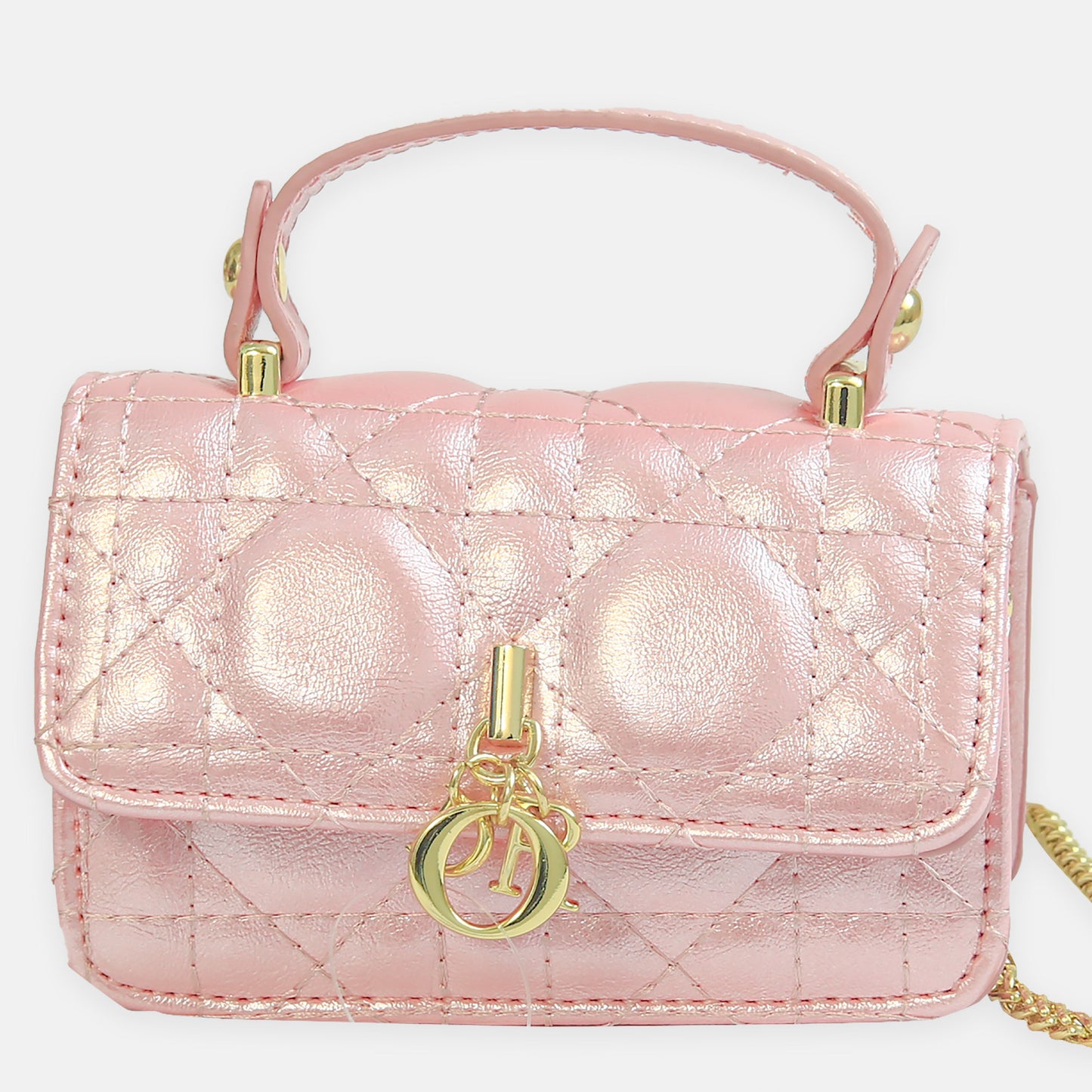 Blush Quilted Top Handle