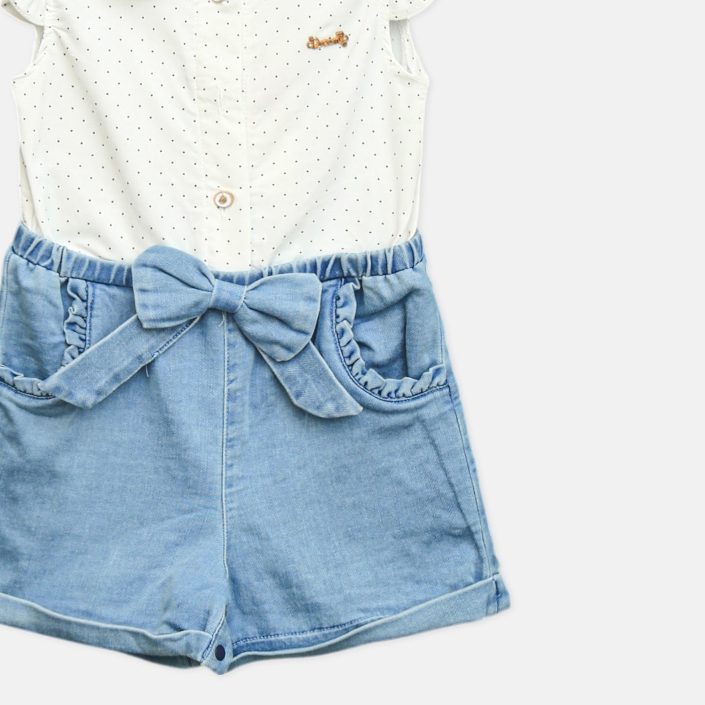 Denim Daisy Romper