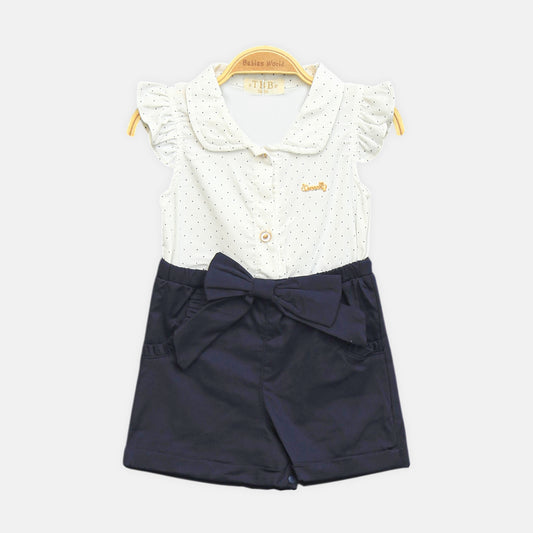 Classic Navy Romper