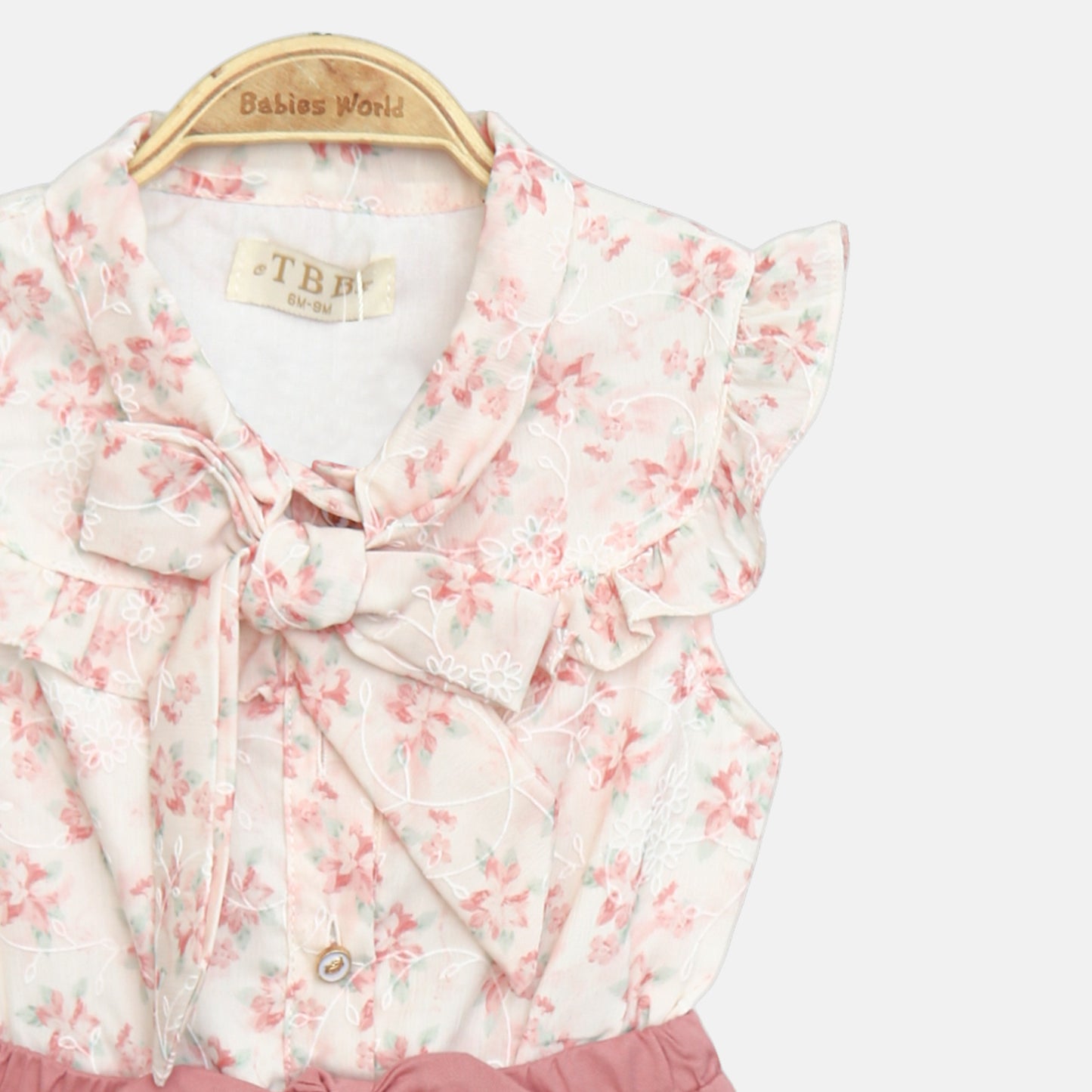 Rusty Pink Floral Romper Set