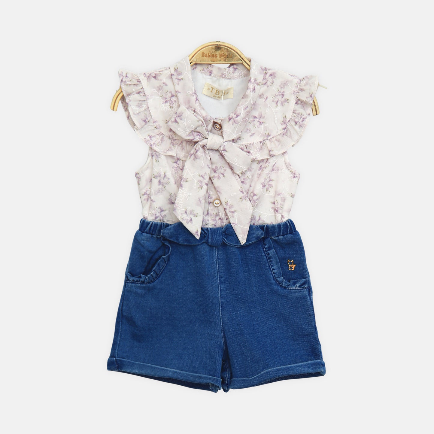 Floral Indigo Set Romper