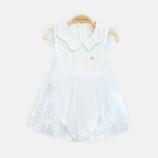 White Tulle Romper