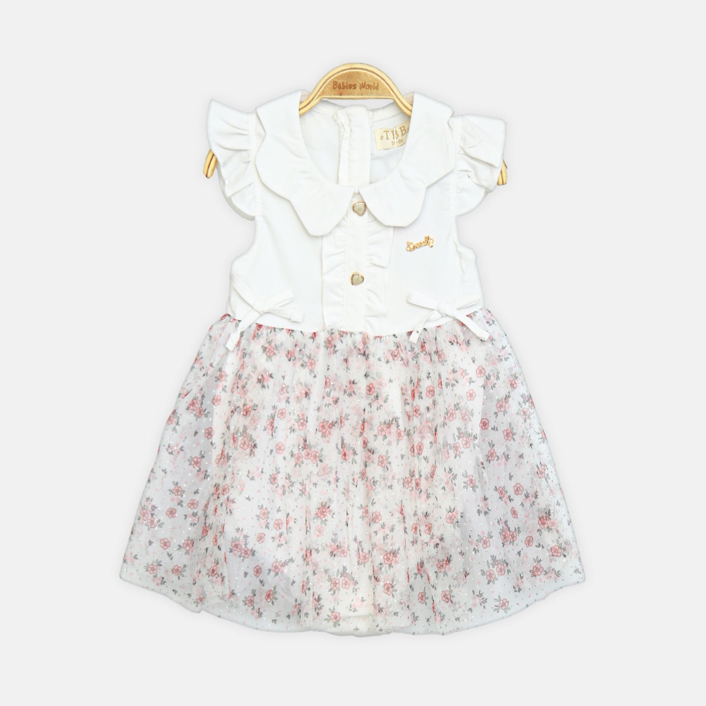 White Floral Tulle Romper