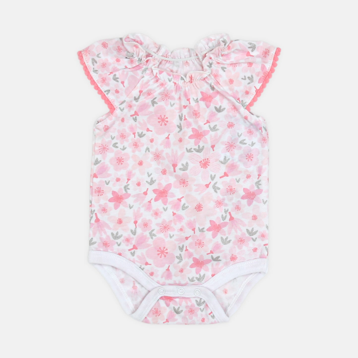Pink Floral Romper Set