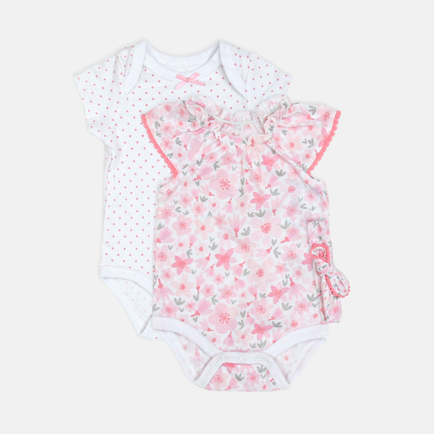 Pink Floral Romper Set