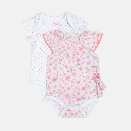 Pink Floral Romper Set