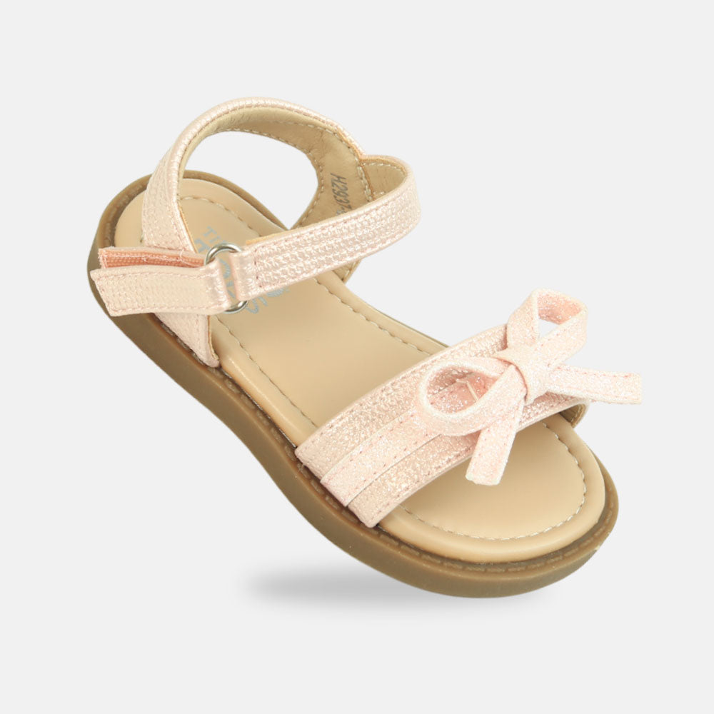 Girls Pink Bow Sandals