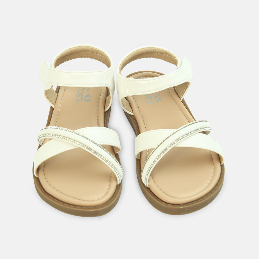 Girls Strap White Sandals