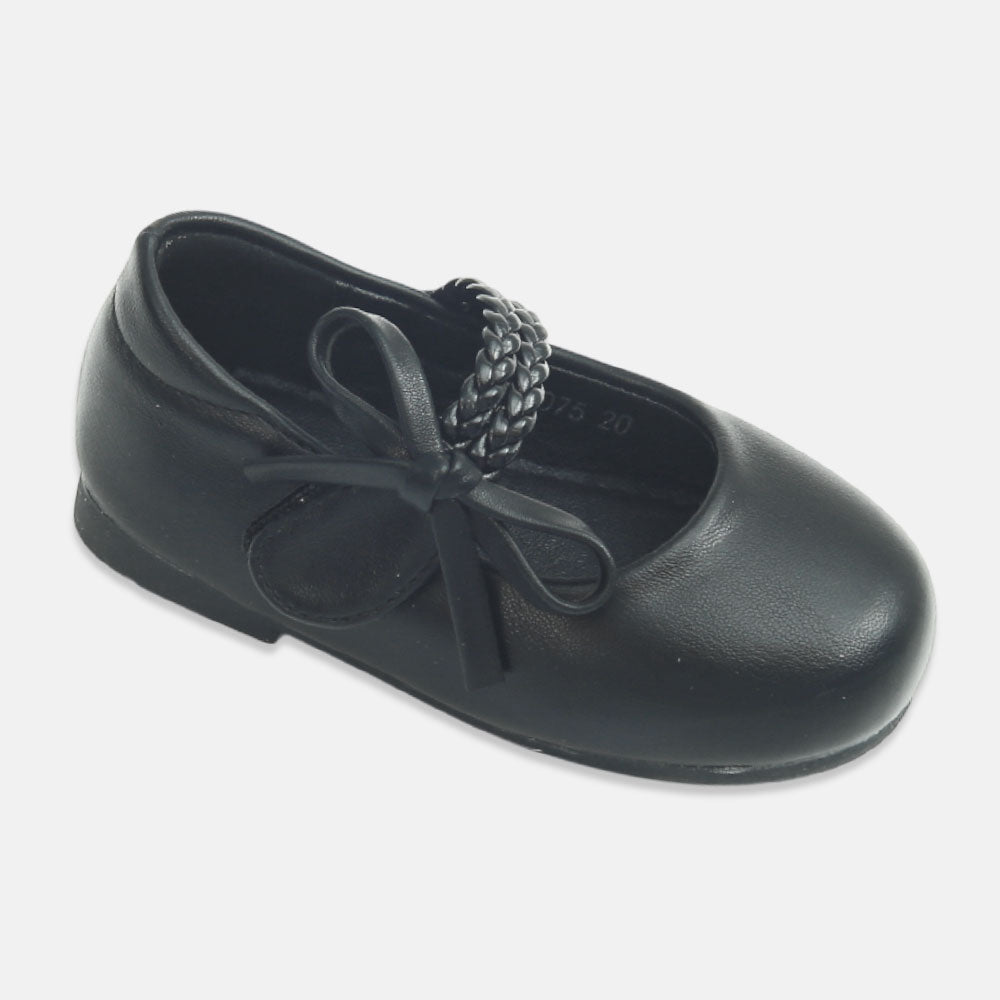 Girl Shoes Chic Black Braided Party
