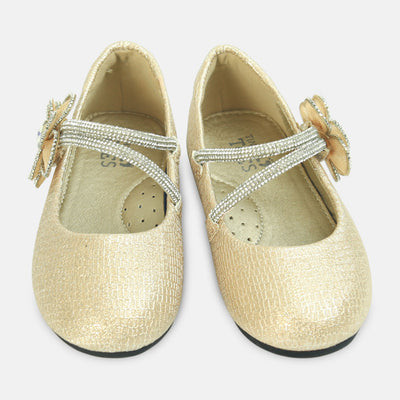 Girl Shoes Elegant Gold Flower Party