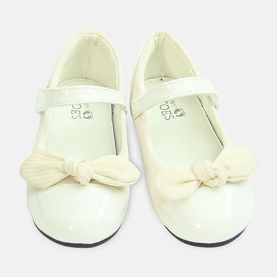 Girl Shoes Dramatic Bow Party White