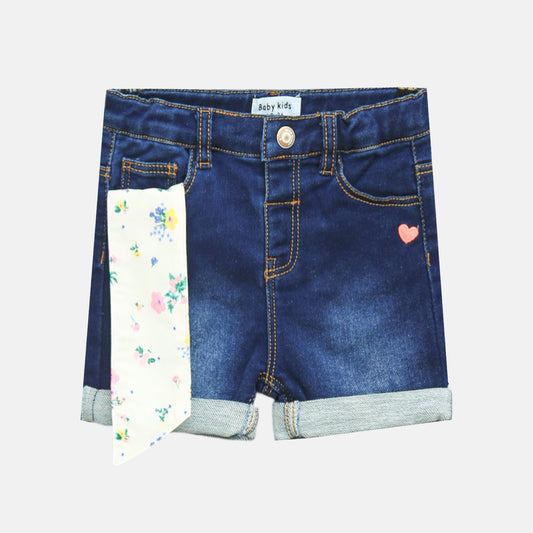 Girls' Denim Shorts Dark
