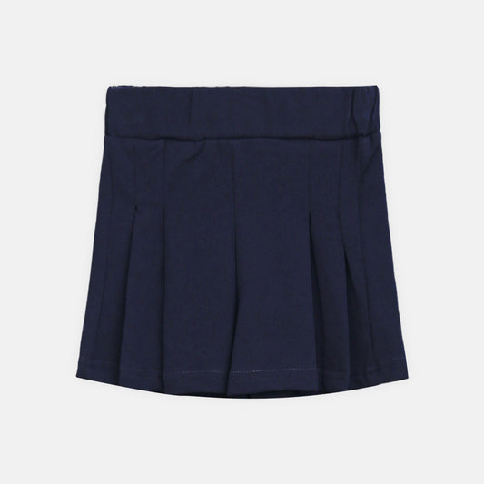 Girls Navy Timeless Pleated Skort Short