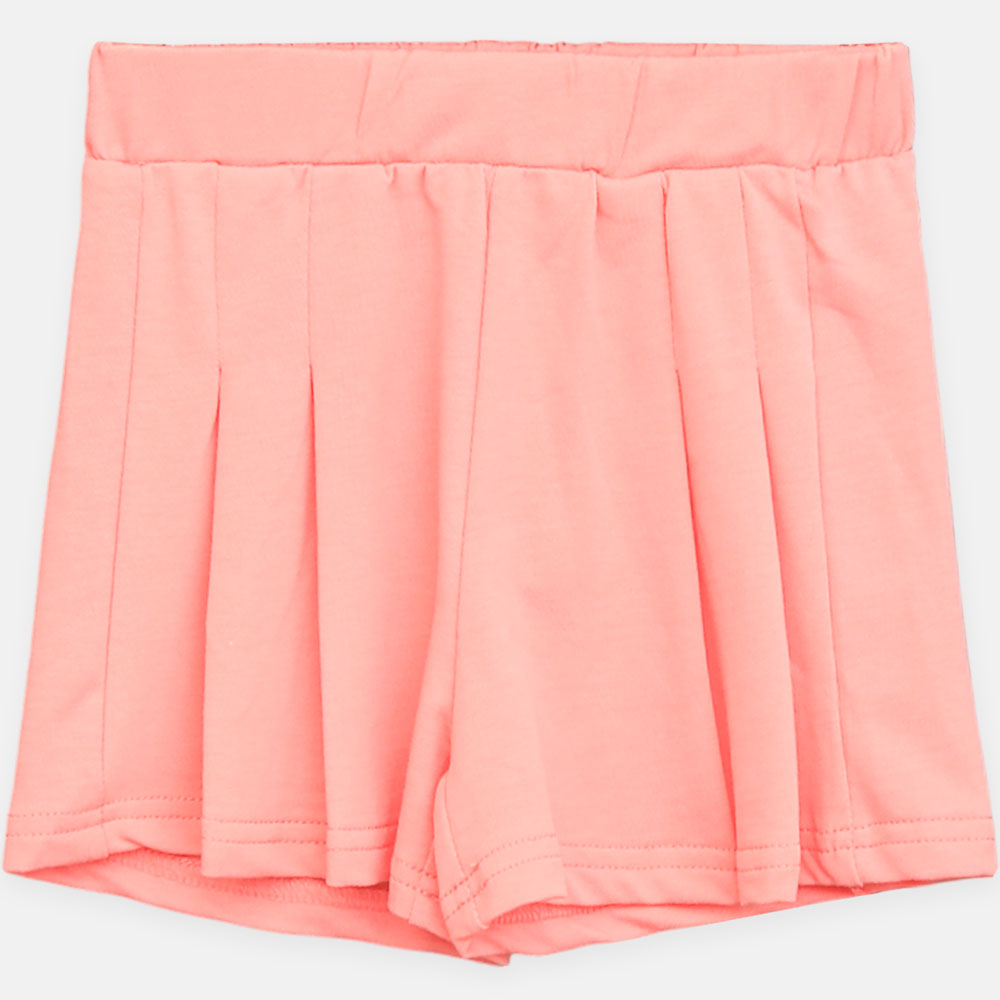 Girls Peach Timeless Pleated Skort Short