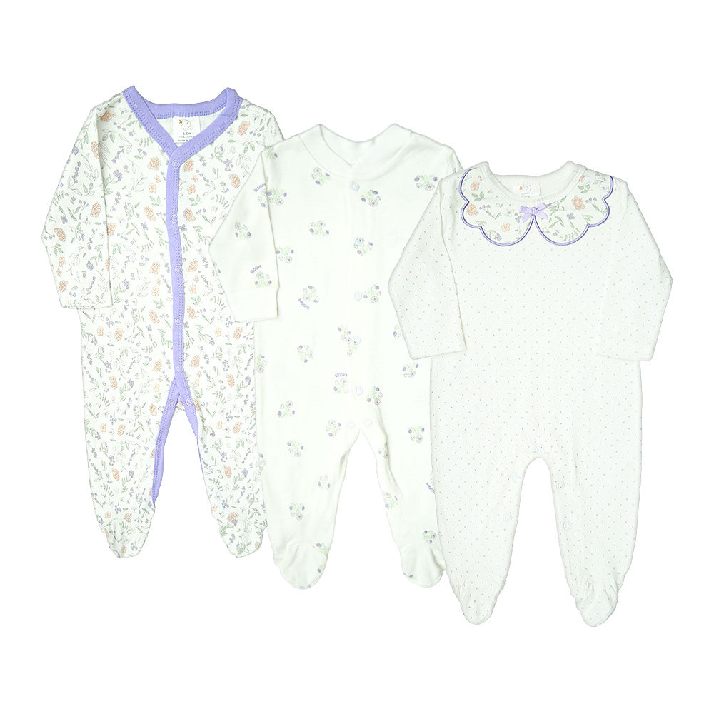 Blooming Garden Sleepsuit Pk-3