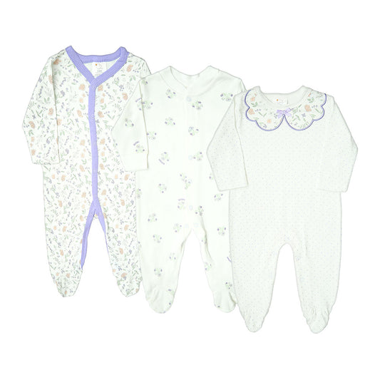Blooming Garden Sleepsuit Pk-3