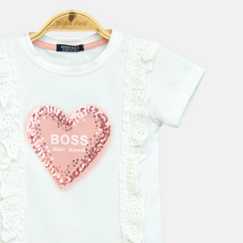 Girls Multi-Color Dot Smocked Top