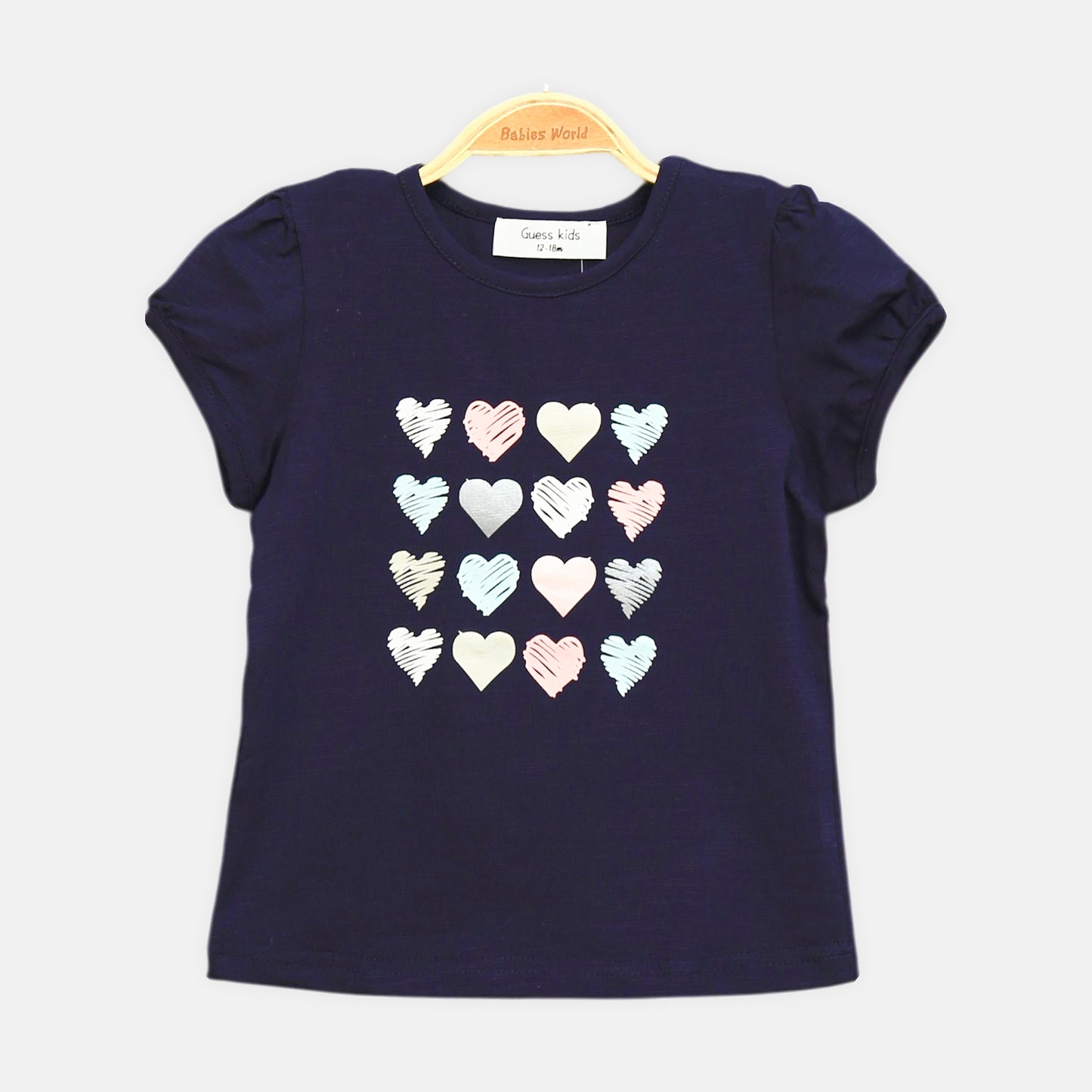 Navy Multi-Heart Tee