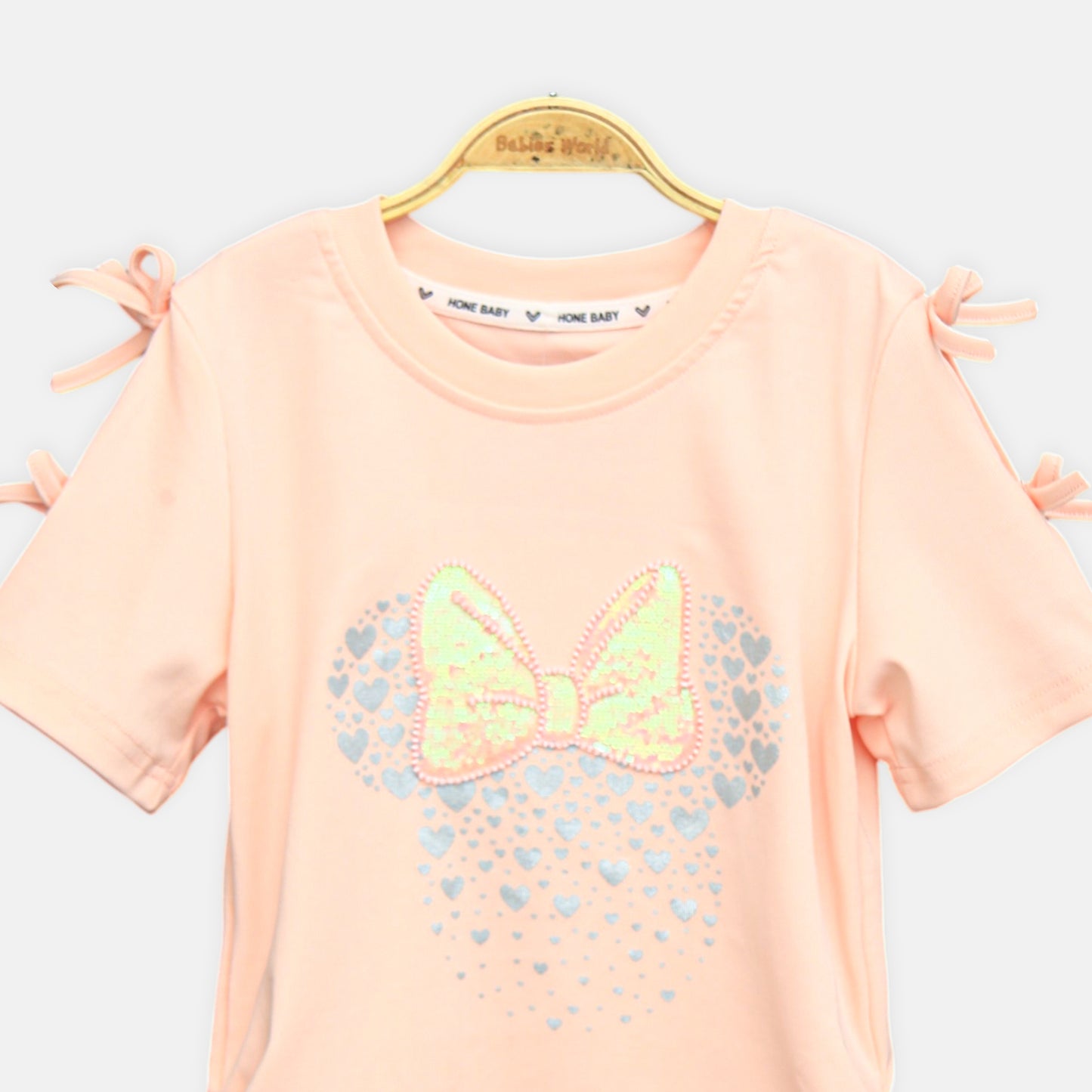 Peach Bow Knot Tee
