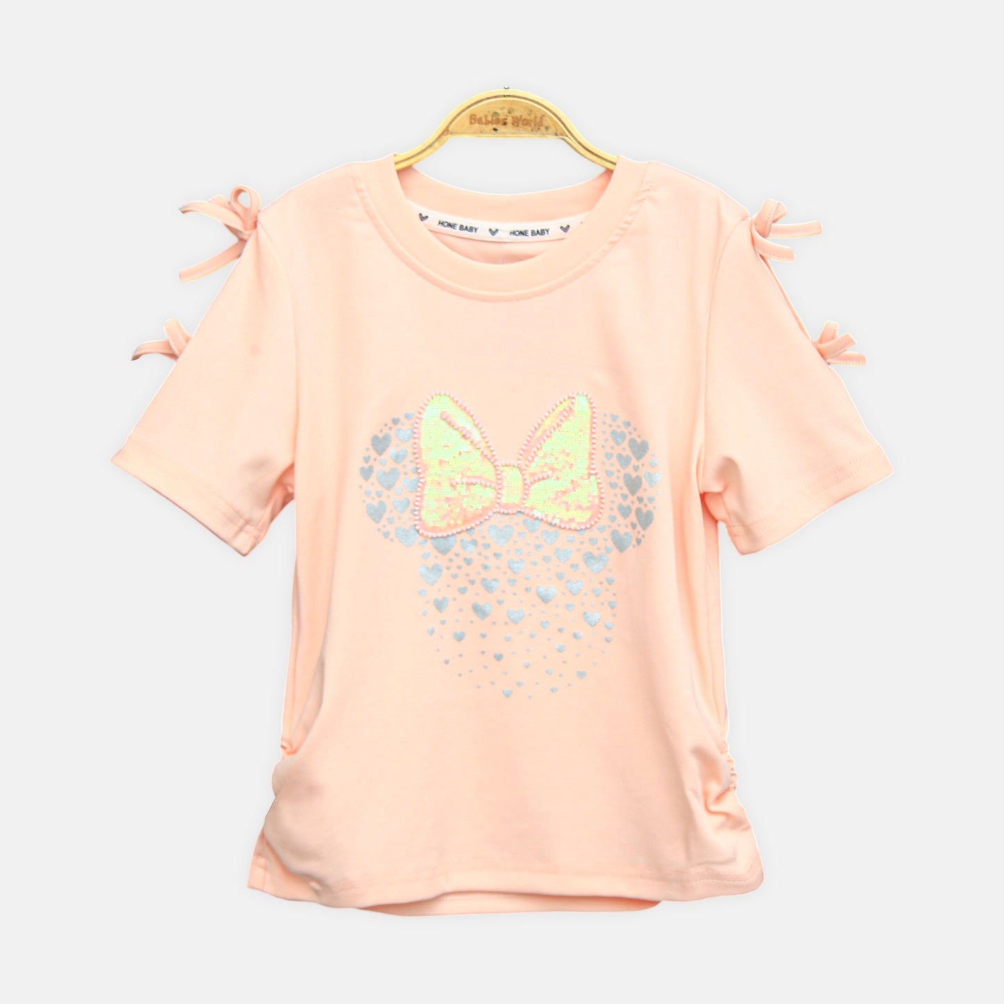 Peach Bow Knot Tee
