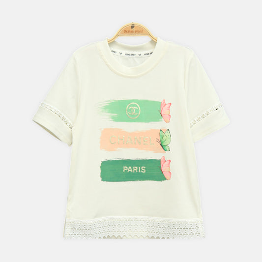 Ivory Chanel Inspired Tee