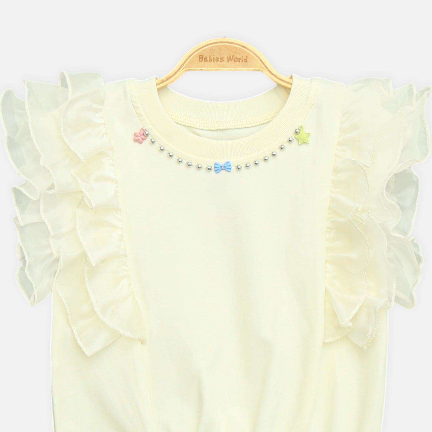 Lemon Sheer Ruffle Top