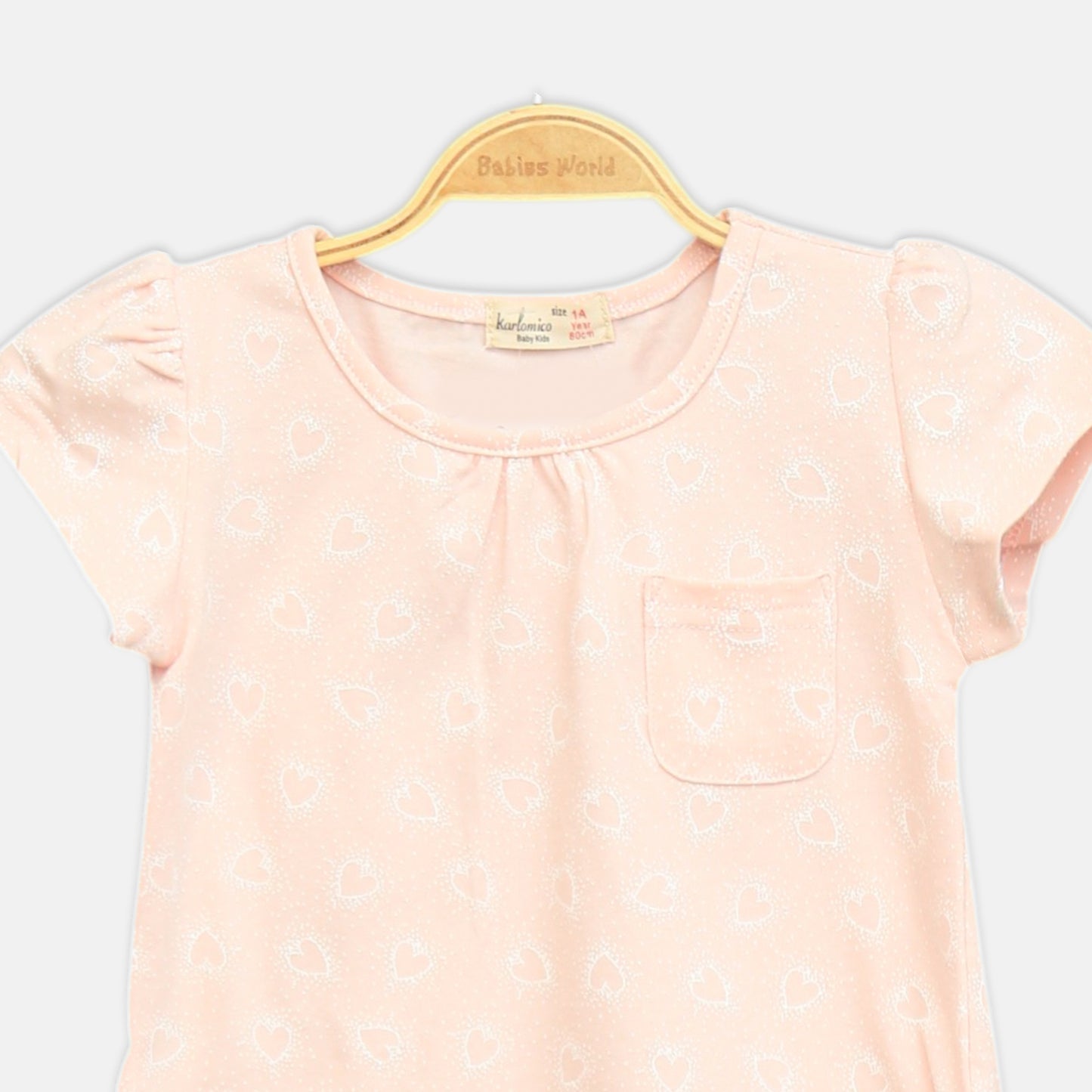 Peach Heart Pocket Tee