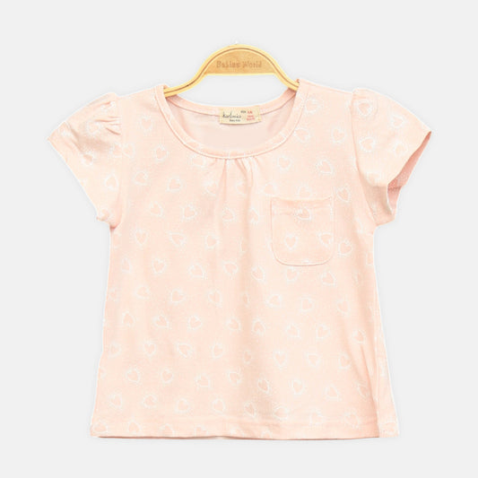 Peach Heart Pocket Tee