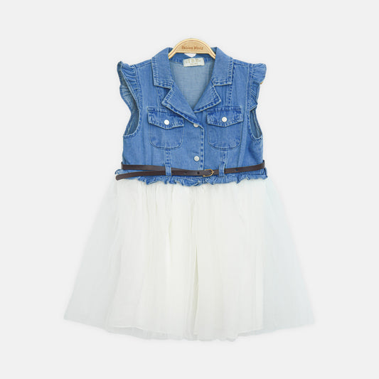 Navy Denim Vest Dress