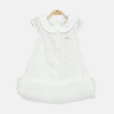 White Heart Embroidered Top