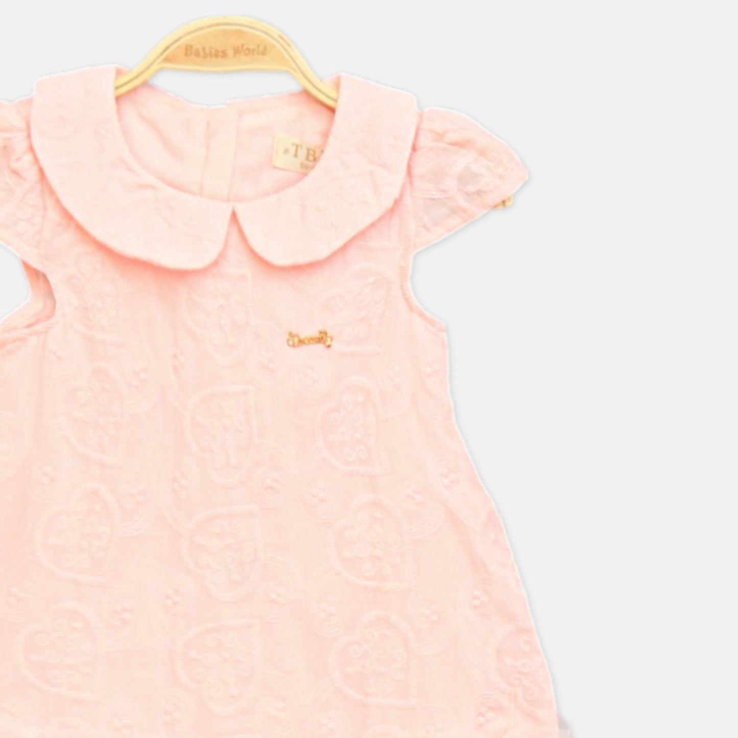 Pink Heart Embroidered Top
