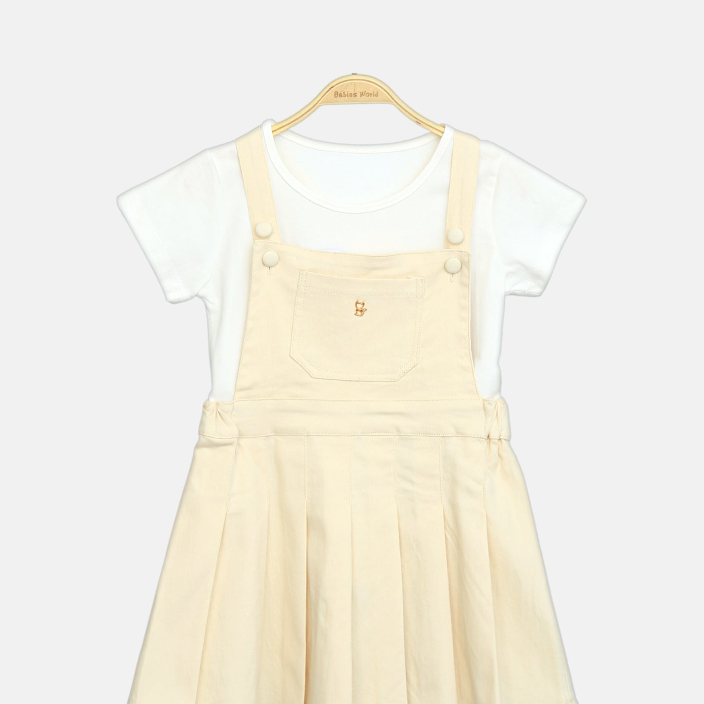 Cream Pinafore Set