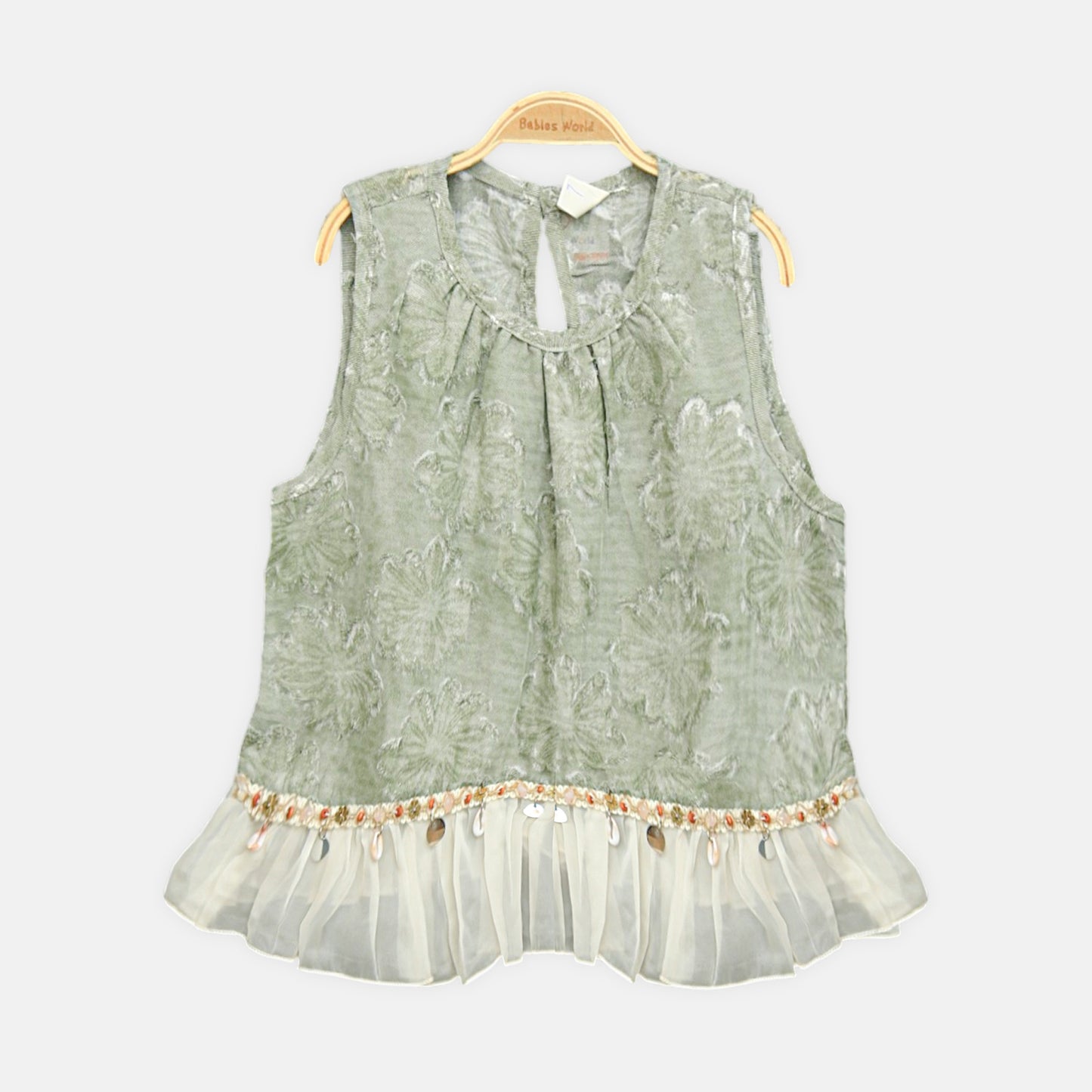 Sage Green Party Top