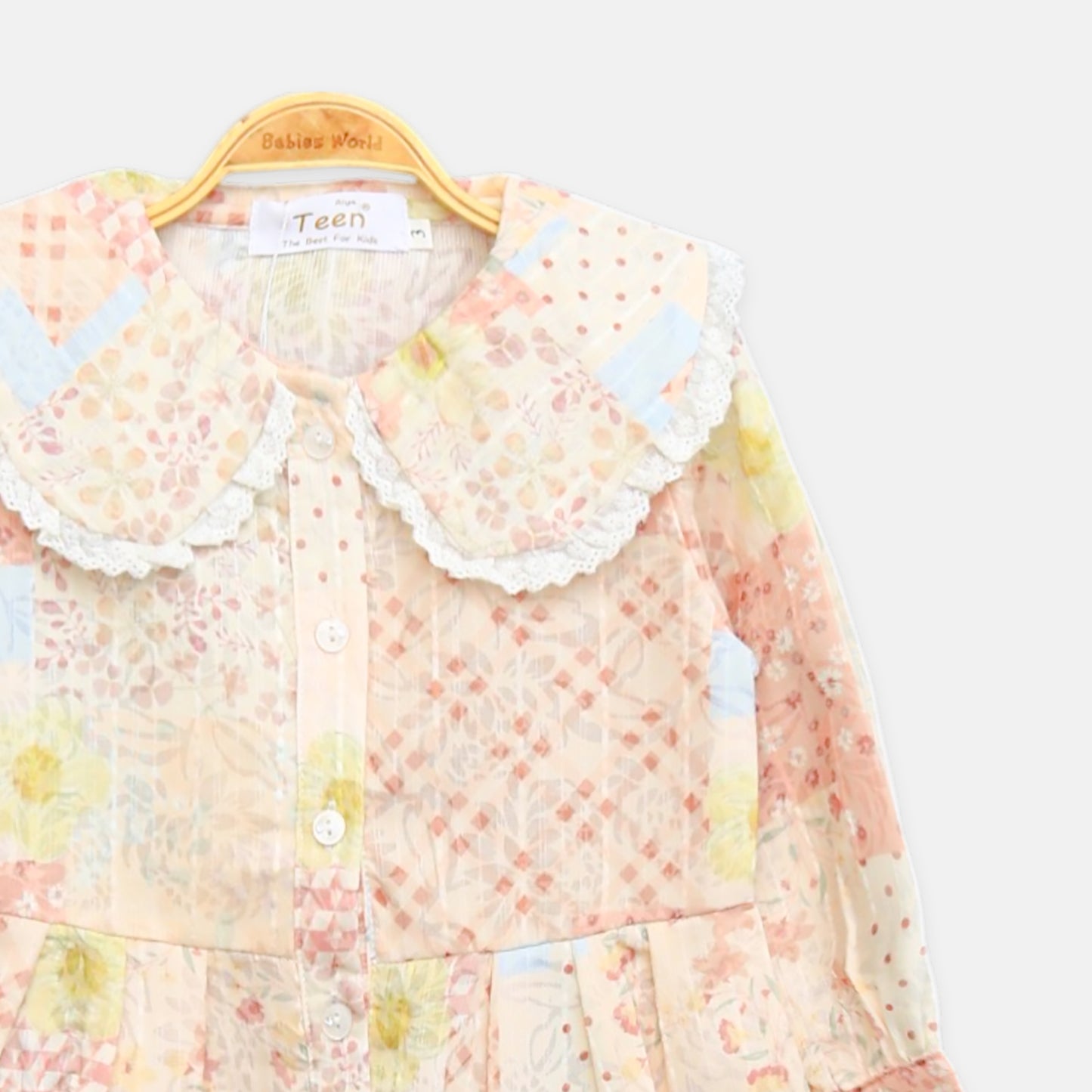 Peachy Pink Patchwork Top