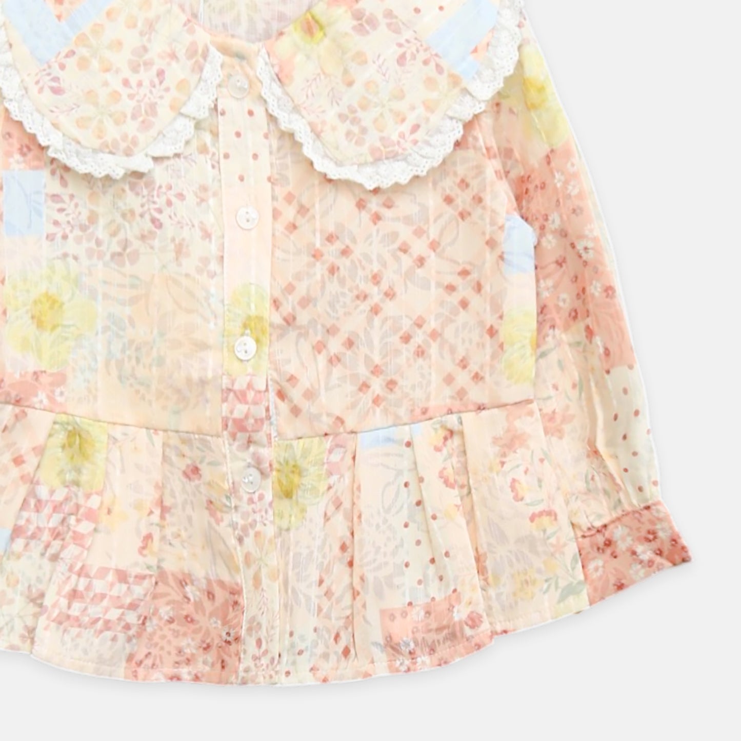 Peachy Pink Patchwork Top
