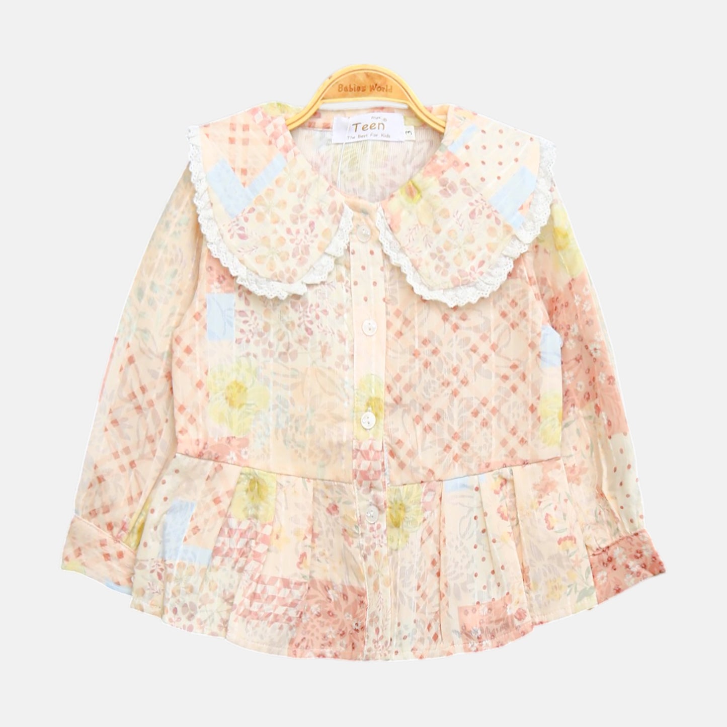 Peachy Pink Patchwork Top