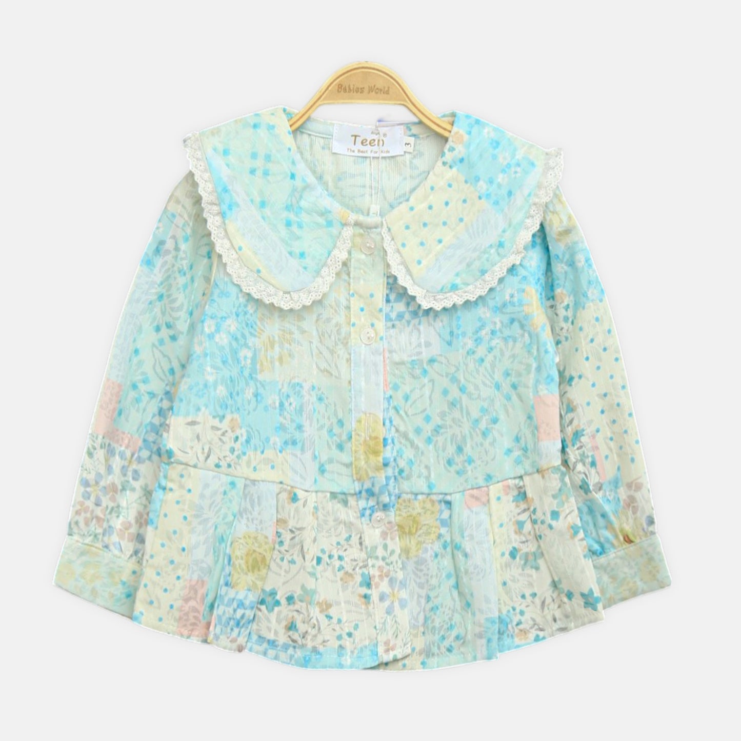 Blue Patchwork Top