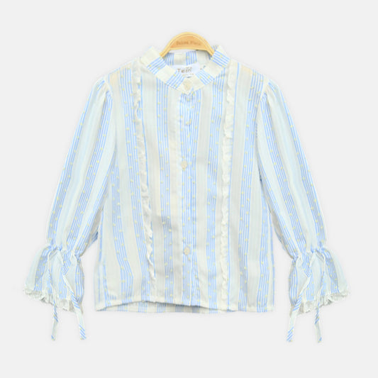 Blue Striped Vintage Top