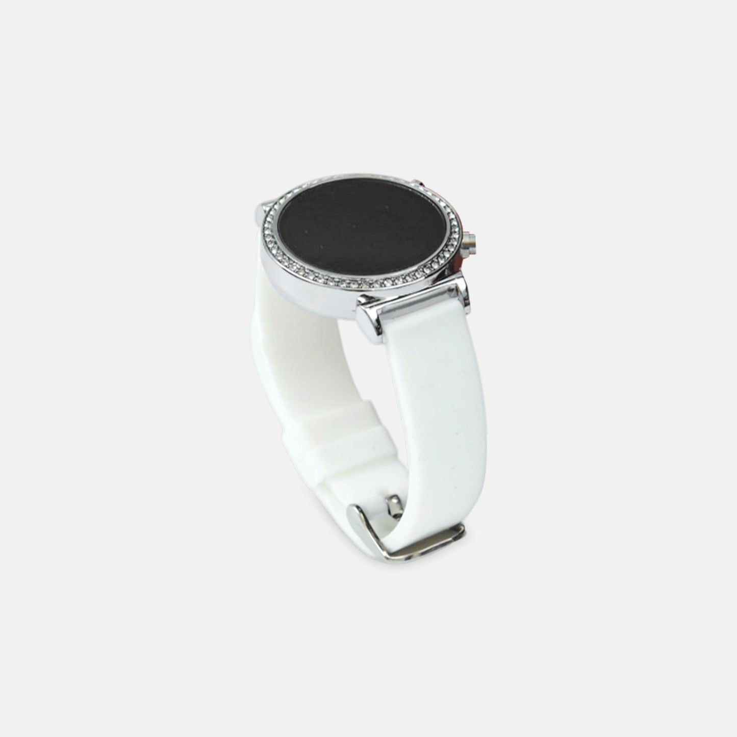 White Crystal Digital Watch