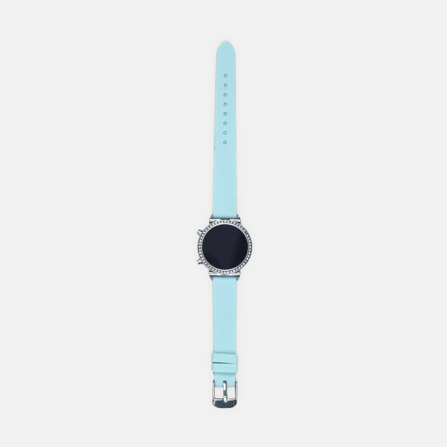 Light Blue Crystal Digital Watch
