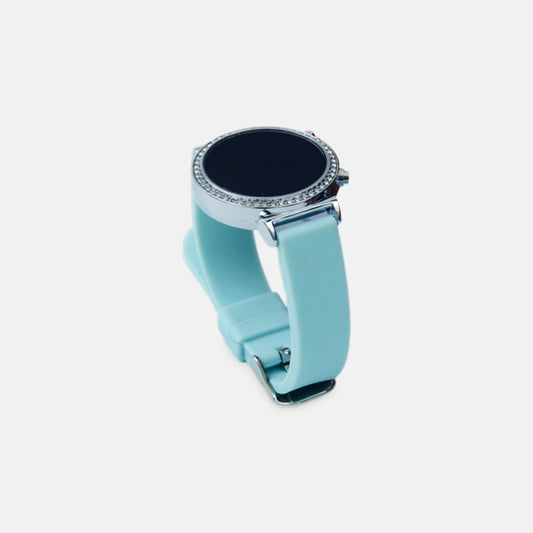 Light Blue Crystal Digital Watch