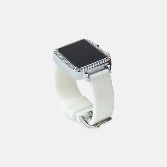 White Crystal Digital Watch