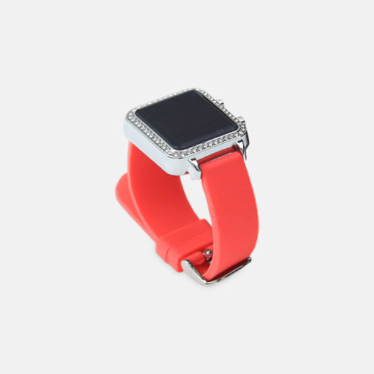 Pink Crystal Digital Watch