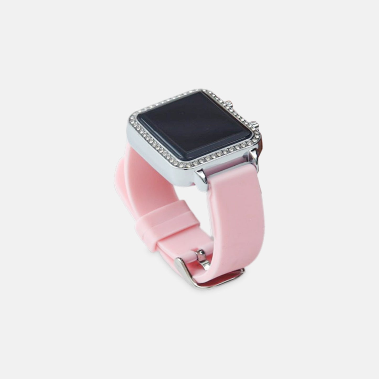 Pink Crystal Digital Watch