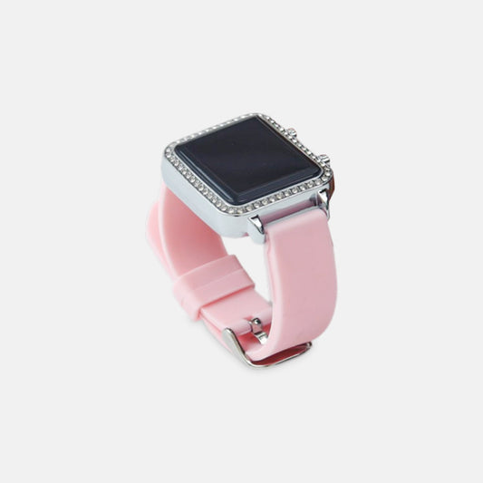 Pink Crystal Digital Watch