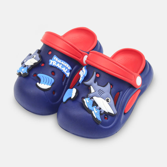BOY'S SHARK THEMED CROCS – NAVY BLUE