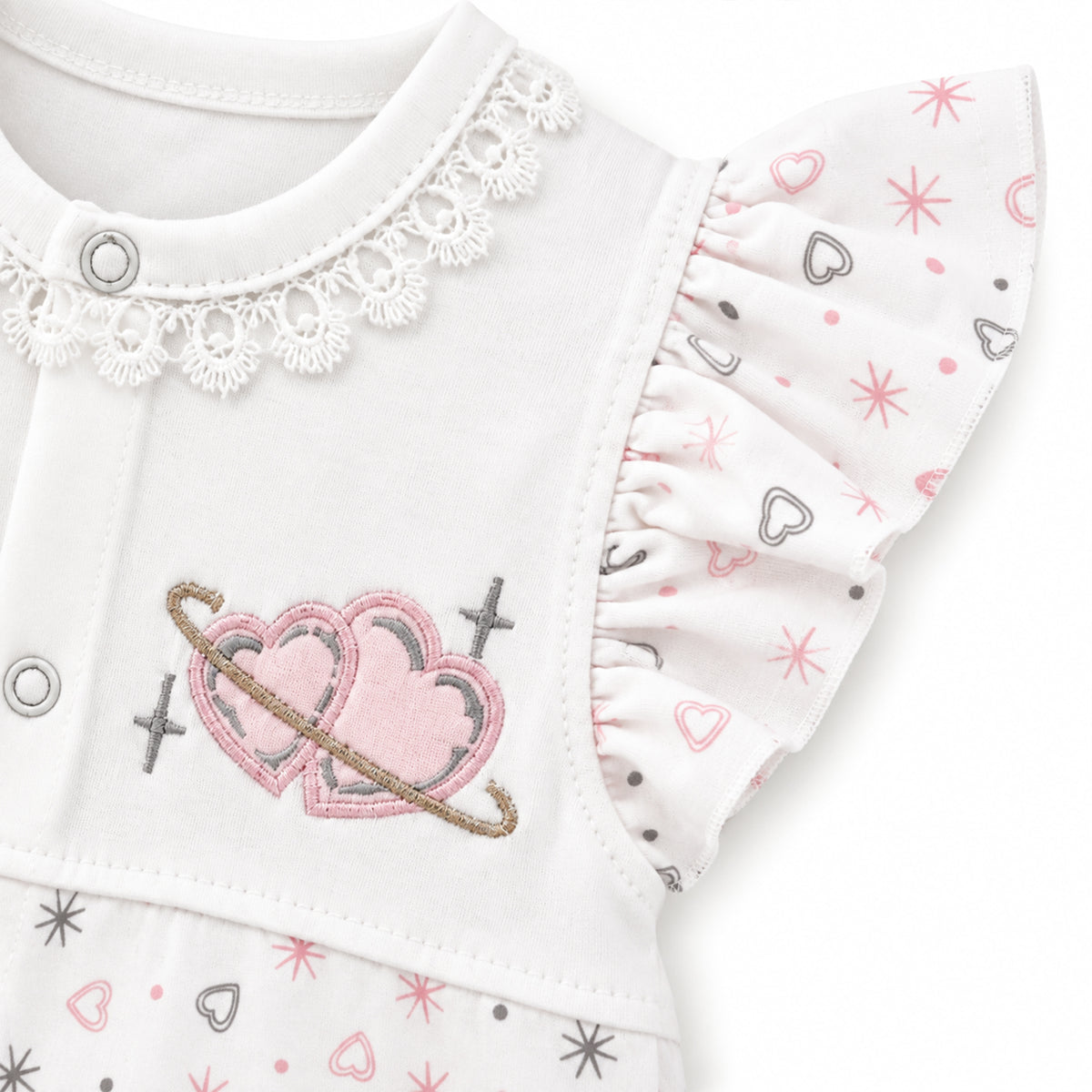 BABY GIRL HEART & SPARKLE ROMPER
