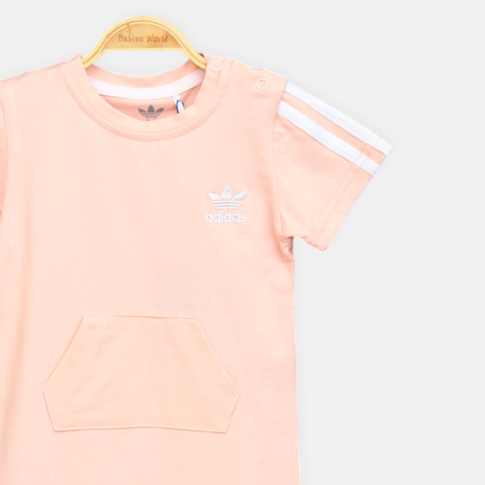 Pastel Pink Adidas Girl Romper