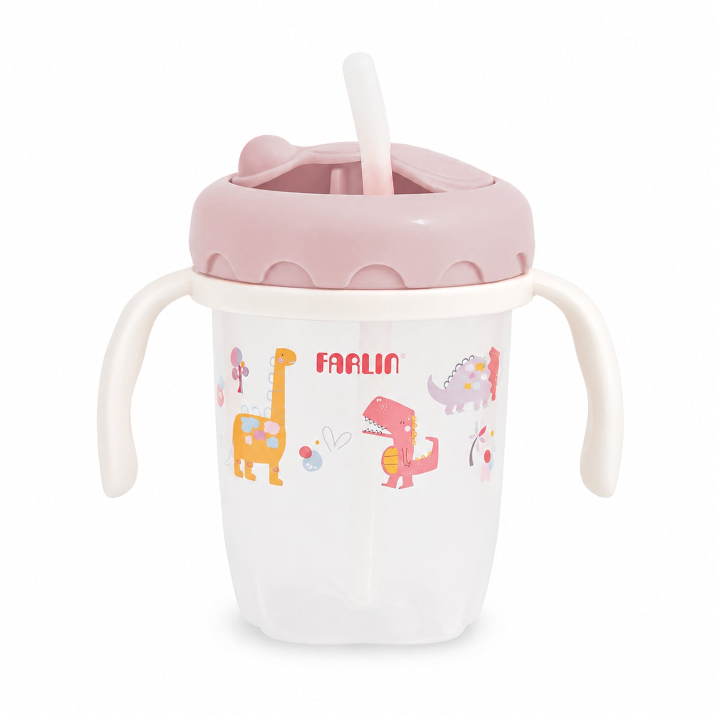 DRINKING CUP STEP 3-STRAW 240ML-PINK