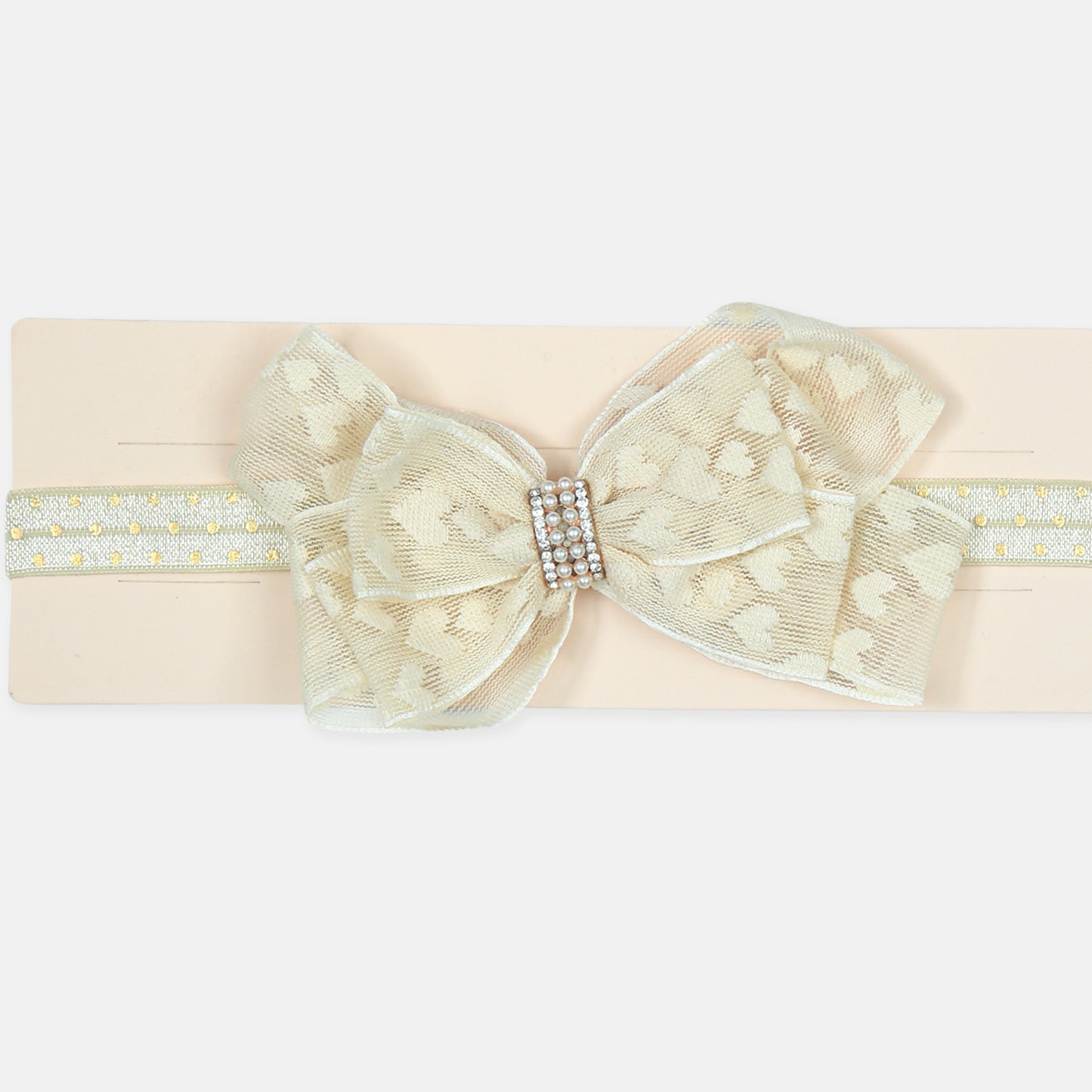 Pearl Accent Ivory Bow